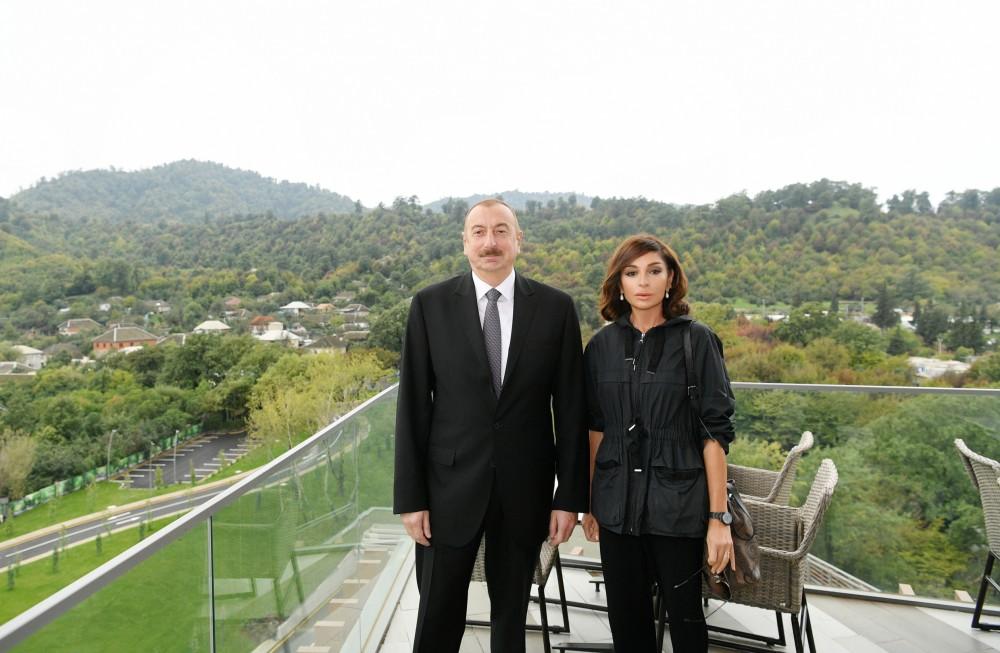 Azerbaijani president, first lady view Lankaran Istisu and Health Center (PHOTO)