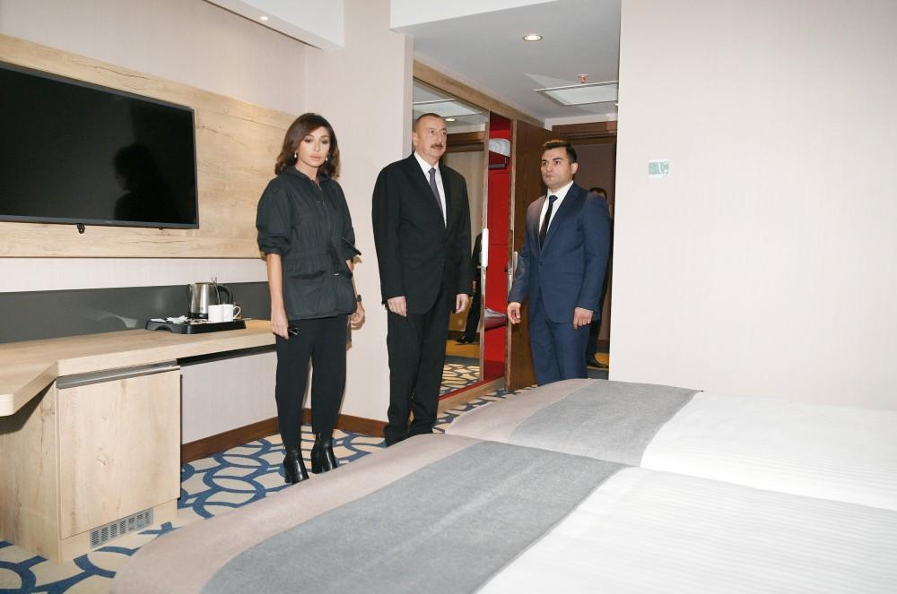 Azerbaijani president, first lady view Lankaran Istisu and Health Center (PHOTO)