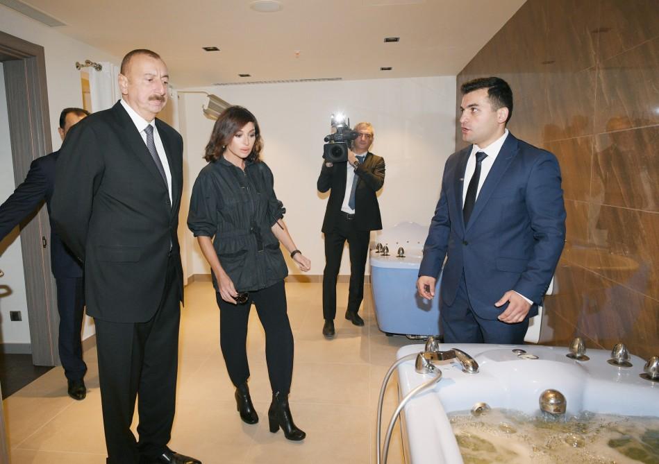 Azerbaijani president, first lady view Lankaran Istisu and Health Center (PHOTO)
