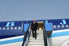 President Ilham Aliyev arrives in Turkey for working visit (PHOTO)