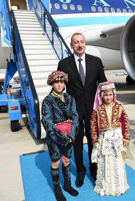 President Ilham Aliyev arrives in Turkey for working visit (PHOTO)