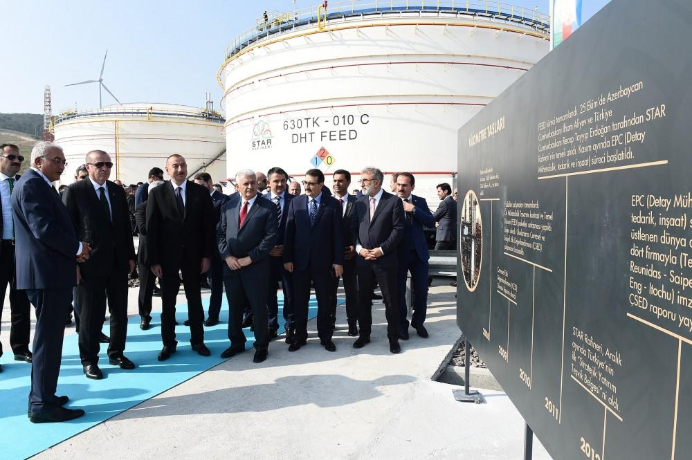 Presidents of Azerbaijan, Turkey attend opening ceremony of Star Oil Refinery (PHOTO)