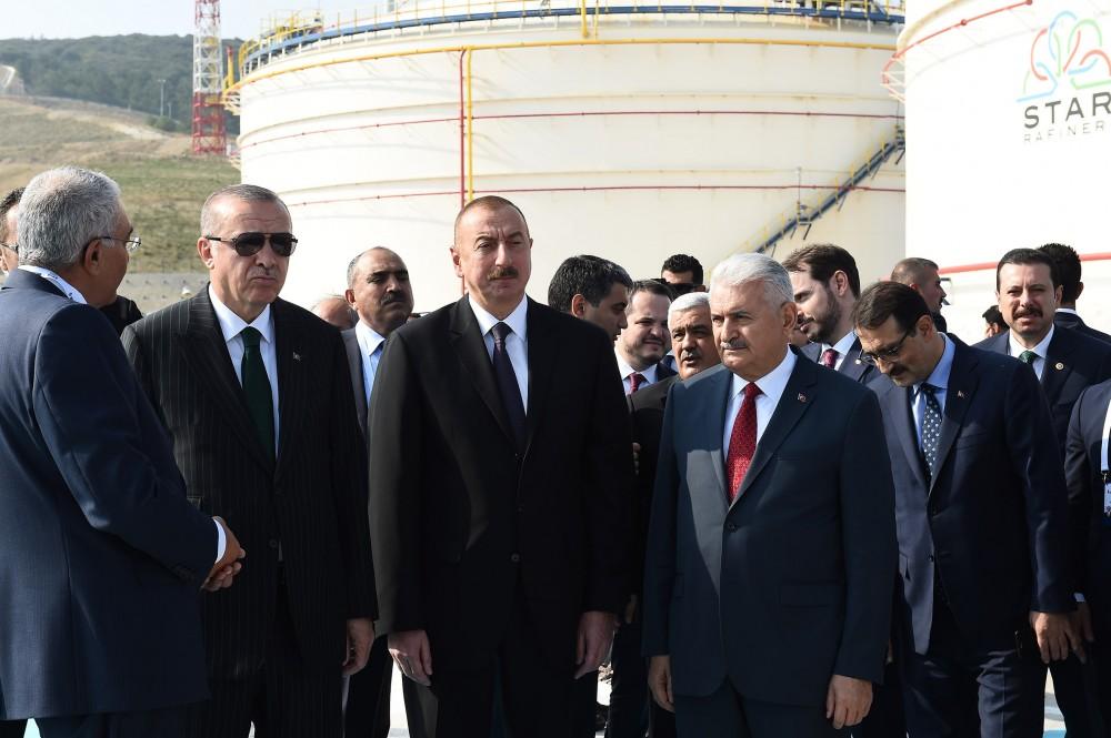 Presidents of Azerbaijan, Turkey attend opening ceremony of Star Oil Refinery (PHOTO)