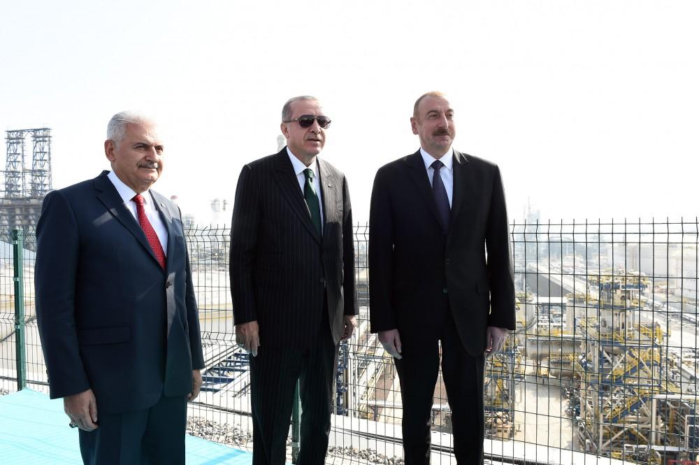 Presidents of Azerbaijan, Turkey attend opening ceremony of Star Oil Refinery (PHOTO)
