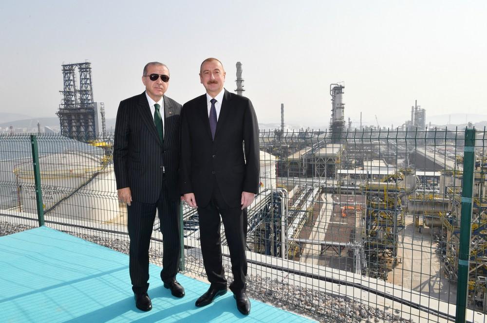 Presidents of Azerbaijan, Turkey attend opening ceremony of Star Oil Refinery (PHOTO)
