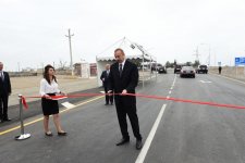 President Aliyev inaugurates new section of Mingachevir-Bahramtapa highway (PHOTO)