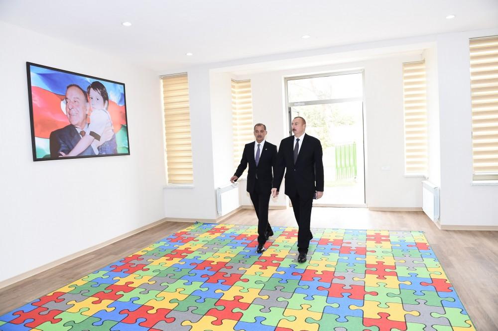 President Aliyev opens orphanage-kindergarten in Imishli district (PHOTO)