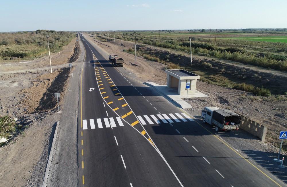 President Aliyev inaugurates new section of Mingachevir-Bahramtapa highway (PHOTO)