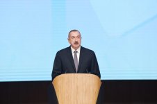 Azerbaijani president, first lady attending opening of VI Int’l Humanitarian Forum (PHOTO)