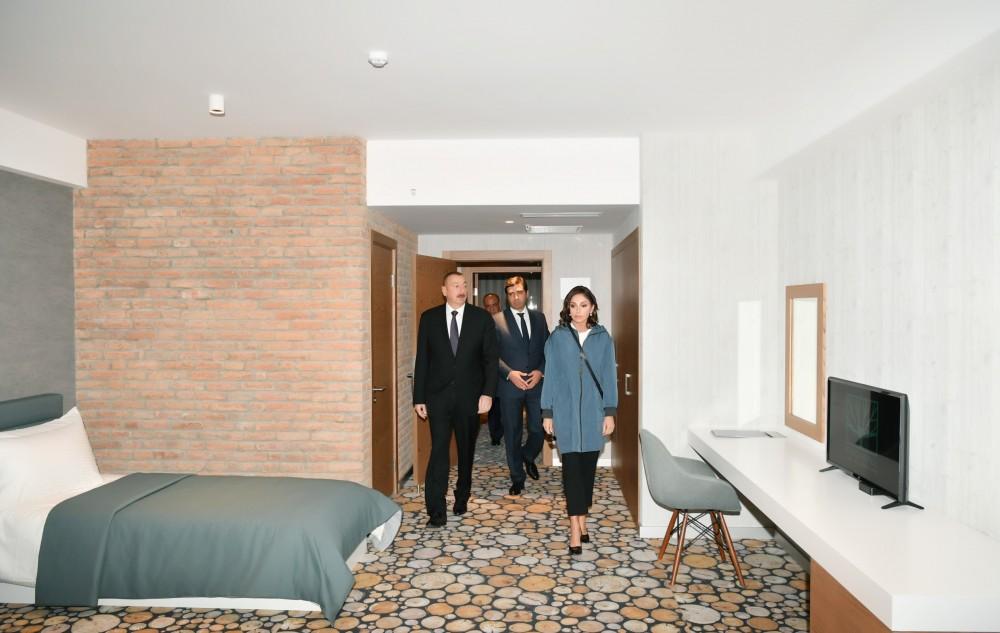 President Ilham Aliyev, First Lady Mehriban Aliyeva inaugurate Yurd Hotel in Gakh (PHOTO)