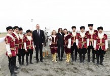 Azerbaijani president, first lady attend opening of Qarabag Equestrian Complex (PHOTO)