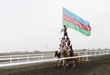 Azerbaijani president, first lady attend opening of Qarabag Equestrian Complex (PHOTO)