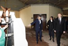 Azerbaijani president, first lady attend opening of Qarabag Equestrian Complex (PHOTO)