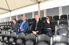 Azerbaijani president, first lady attend opening of Qarabag Equestrian Complex (PHOTO)