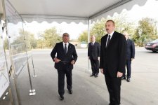 Azerbaijani president inaugurates highway in Aghdam (PHOTO)
