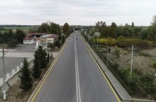 Azerbaijani president inaugurates highway in Aghdam (PHOTO)