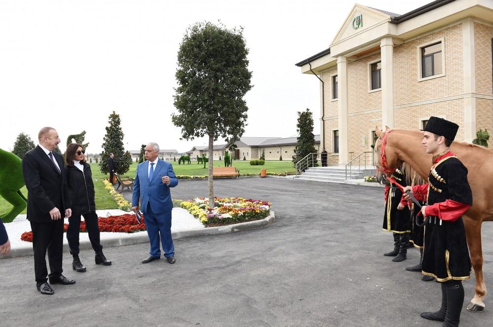 Azerbaijani president, first lady attend opening of Qarabag Equestrian Complex (PHOTO)