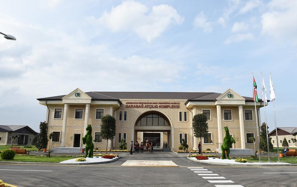 Azerbaijani president, first lady attend opening of Qarabag Equestrian Complex (PHOTO)