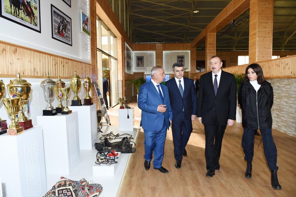 Azerbaijani president, first lady attend opening of Qarabag Equestrian Complex (PHOTO)