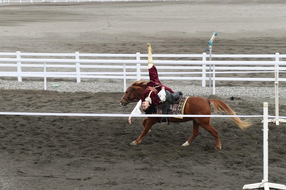 Azerbaijani president, first lady attend opening of Qarabag Equestrian Complex (PHOTO)