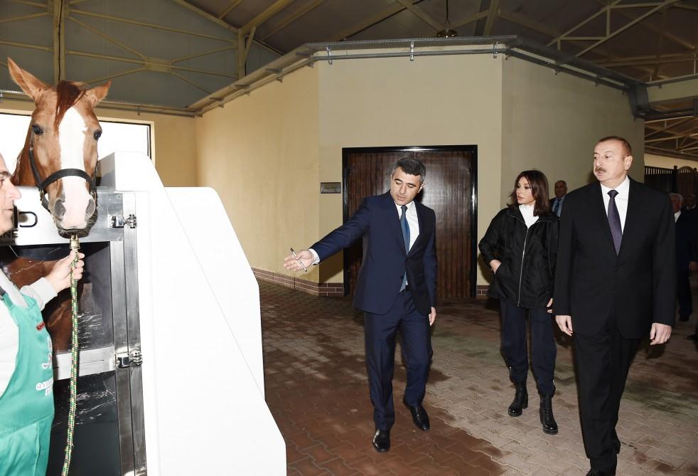 Azerbaijani president, first lady attend opening of Qarabag Equestrian Complex (PHOTO)