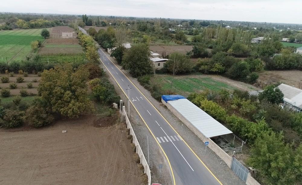 Azerbaijani president inaugurates highway in Aghdam (PHOTO)