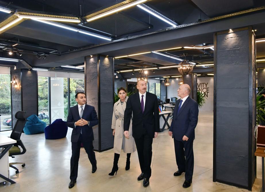 Azerbaijani president, first lady inaugurate administrative building of E-Government Development Center (PHOTO)