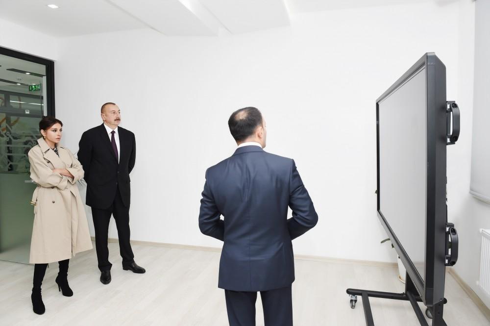 Azerbaijani president, first lady inaugurate administrative building of E-Government Development Center (PHOTO)