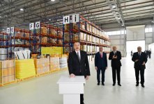 President Aliyev inaugurates construction chemicals plant in Sumgait Chemical Industrial Park (PHOTO)