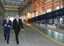 Azerbaijani president opens non-ferrous metals and foundry plant in Sumgait (PHOTO)