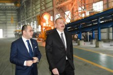 Azerbaijani president opens non-ferrous metals and foundry plant in Sumgait (PHOTO)
