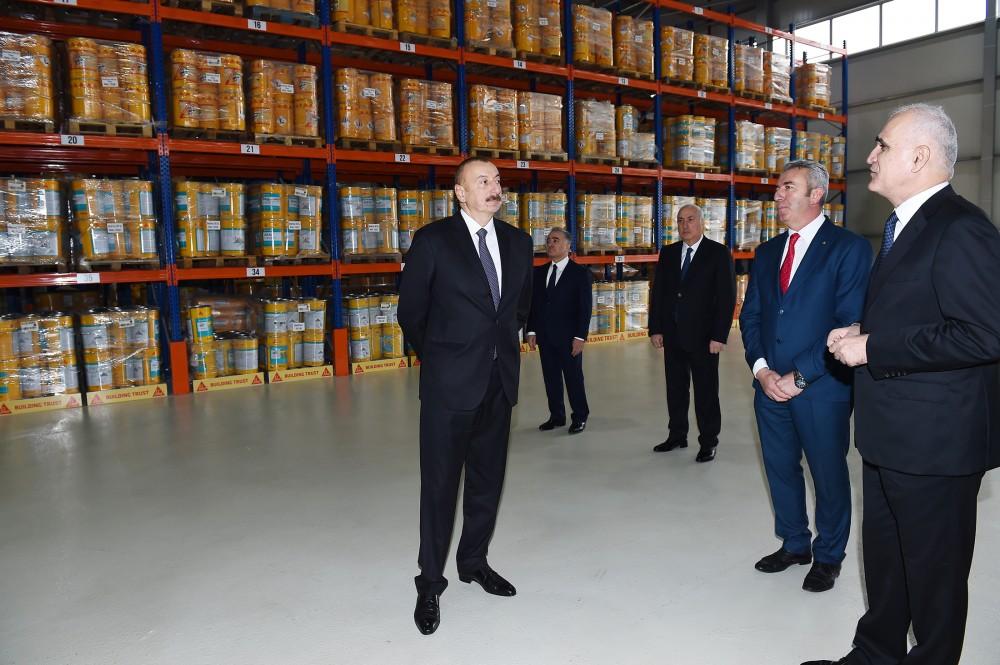 President Aliyev inaugurates construction chemicals plant in Sumgait Chemical Industrial Park (PHOTO)
