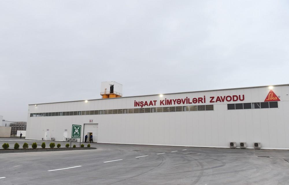 President Aliyev inaugurates construction chemicals plant in Sumgait Chemical Industrial Park (PHOTO)