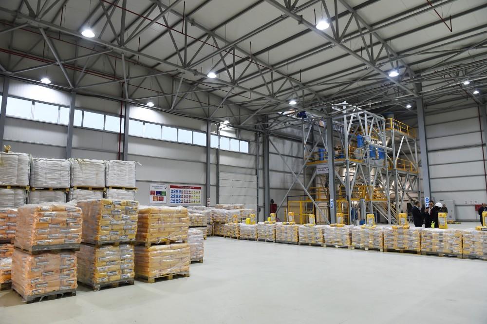 President Aliyev inaugurates construction chemicals plant in Sumgait Chemical Industrial Park (PHOTO)