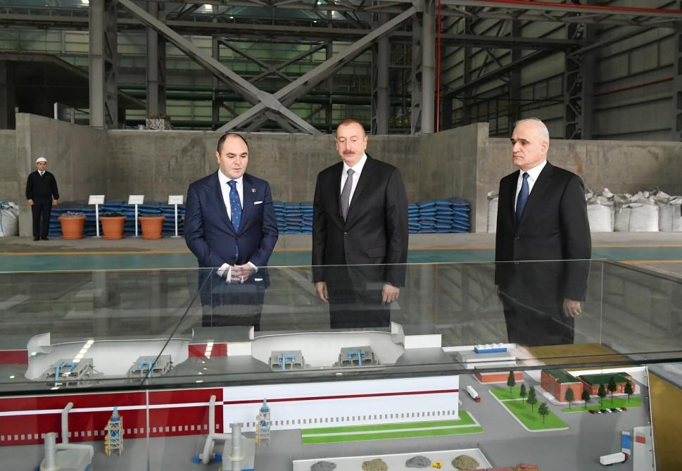 Azerbaijani president opens non-ferrous metals and foundry plant in Sumgait (PHOTO)