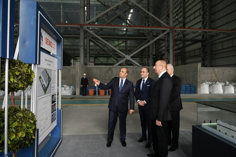 Azerbaijani president opens non-ferrous metals and foundry plant in Sumgait (PHOTO)