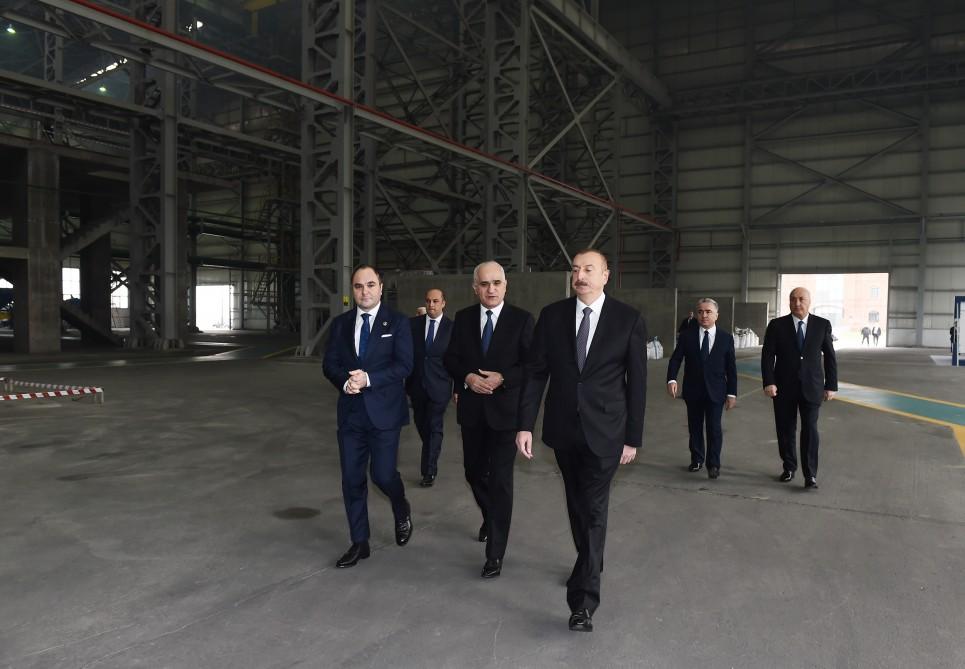 Azerbaijani president opens non-ferrous metals and foundry plant in Sumgait (PHOTO)