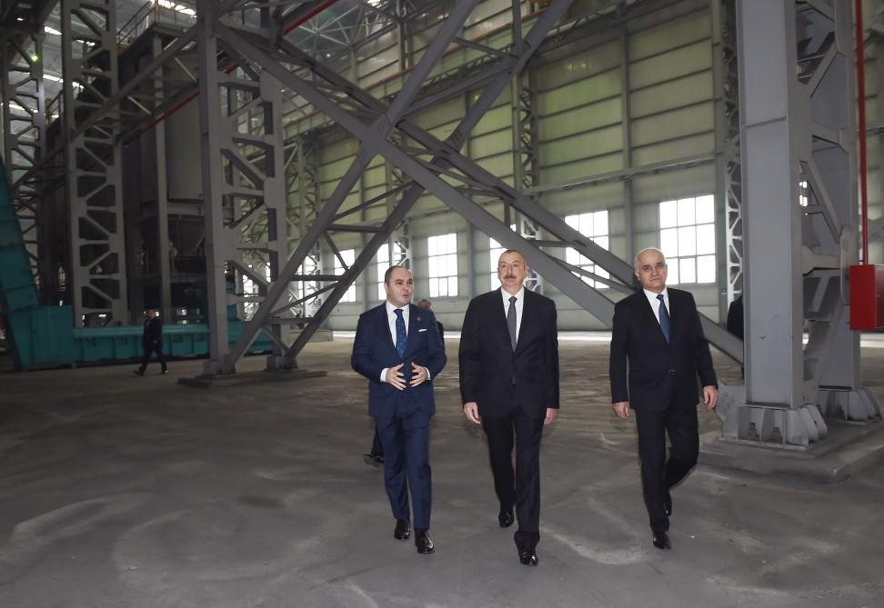 Azerbaijani president opens non-ferrous metals and foundry plant in Sumgait (PHOTO)