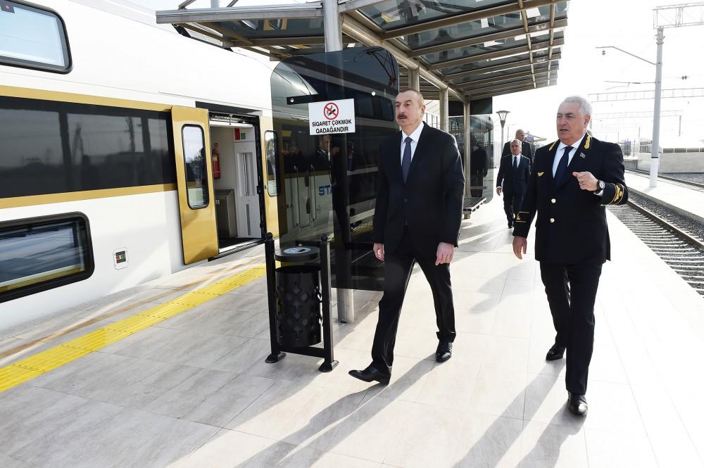 President Aliyev opens Sumgayit Railway Station Complex (PHOTO)
