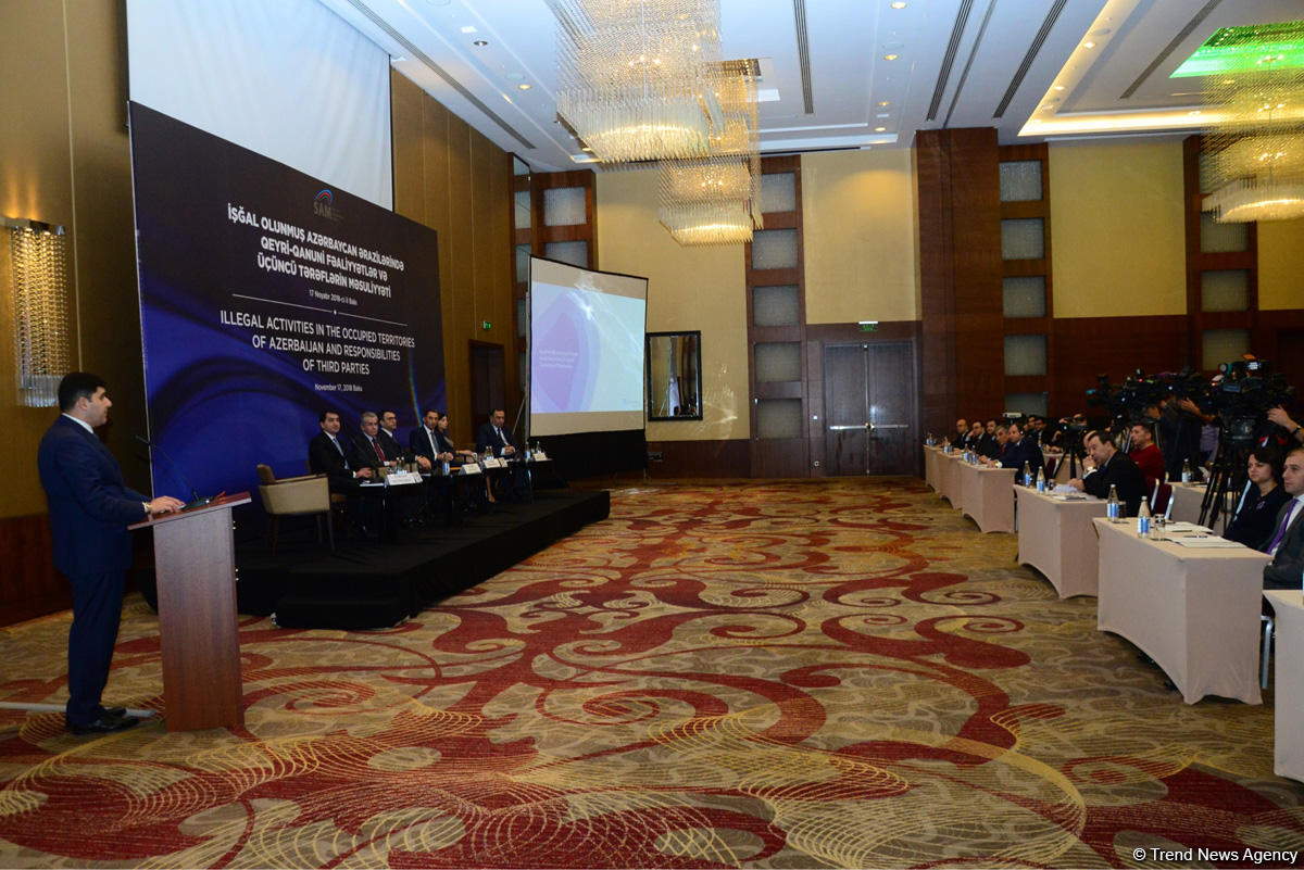 Baku hosts int’l conference on illegal activity in occupied Azerbaijani lands (PHOTO)