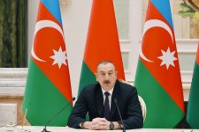 Azerbaijani, Belarus presidents make press statements (PHOTO)