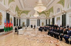 Azerbaijani, Belarus presidents make press statements (PHOTO)