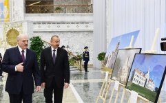 Official welcome ceremony held for Azerbaijani president in Minsk (PHOTO)