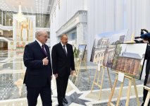 Official welcome ceremony held for Azerbaijani president in Minsk (PHOTO)
