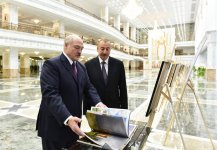 Official welcome ceremony held for Azerbaijani president in Minsk (PHOTO)