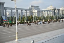 Official welcome ceremony held for Azerbaijani president in Ashgabat (PHOTO)