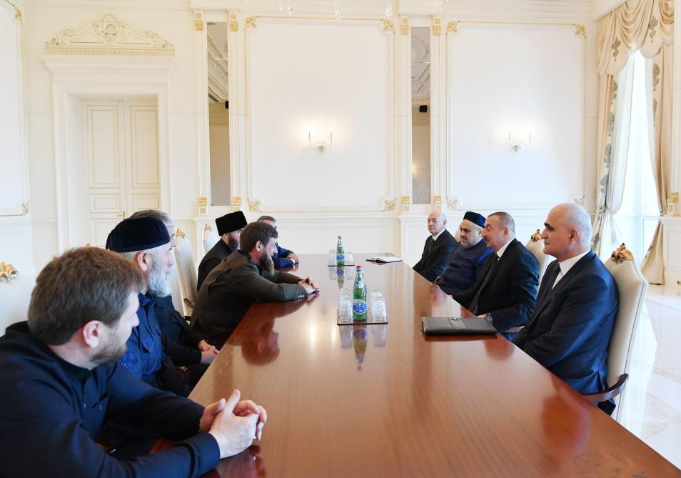 Ilham Aliyev: Co-op between Azerbaijani, Chechen peoples reached new level (PHOTO)