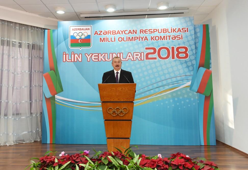 Azerbaijani president attends ceremony dedicated to 2018 sporting results (PHOTO)