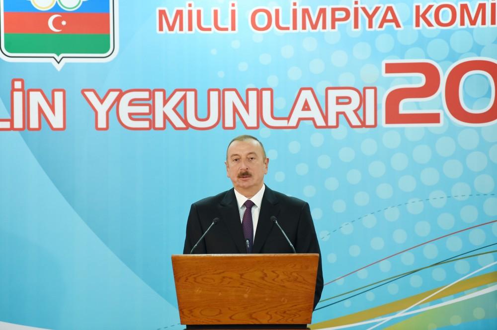 Azerbaijani president attends ceremony dedicated to 2018 sporting results (PHOTO)