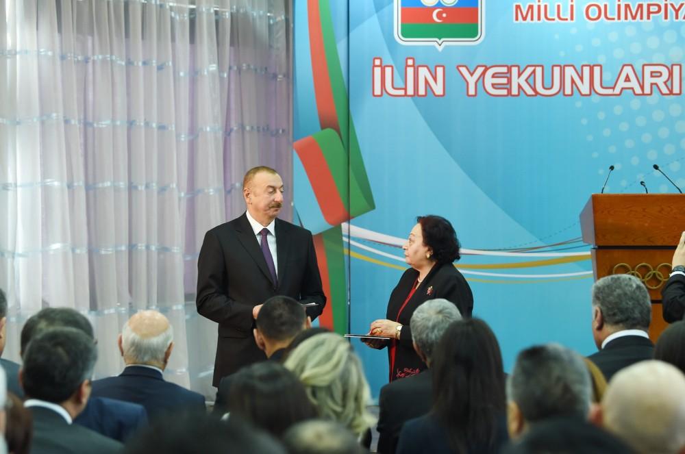 Azerbaijani president attends ceremony dedicated to 2018 sporting results (PHOTO)